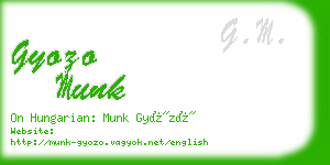 gyozo munk business card